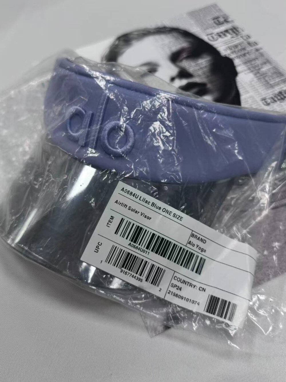 NWT ALO Yoga Airlift Solar Visor Lilac Blue Tennis Golf Cap 💜Adjustable Sun hat - Picture 5 of 5